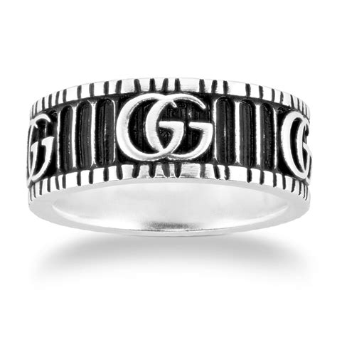 paved silver gucci nail ring.